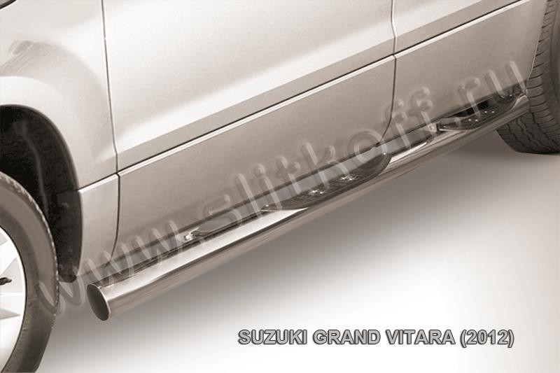Slitkoff SGV12004 защита порогов d76 с проступями Suzuki Grand Vitara(2012)