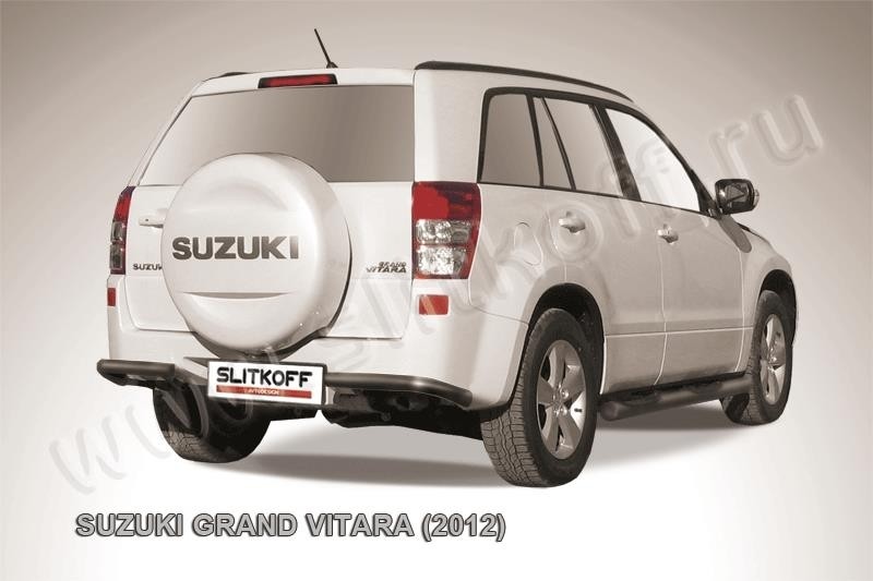 Slitkoff SGV12009B защита заднего бампера уголки d57 черные Suzuki Grand Vitara(2012)