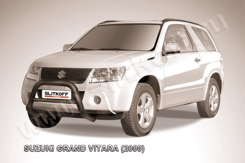Slitkoff SGV3D08002B кенгурятник d76 низкий черный Suzuki Grand Vitara (трехдверная 2008)