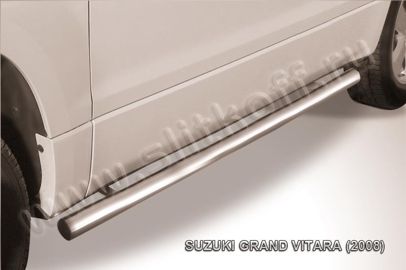 Slitkoff SGV3D08010 защита порогов d76 труба Suzuki Grand Vitara (трехдверная 2008)