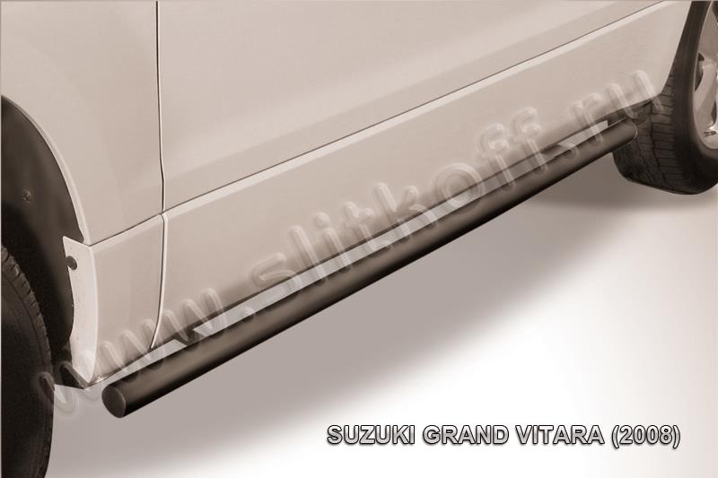 Slitkoff SGV3D08011B защита порогов d57 труба черная Suzuki Grand Vitara (трехдверная 2008)