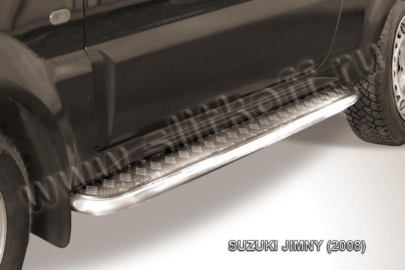 Slitkoff SJ007 защита порогов d57 с листом Suzuki Jimny