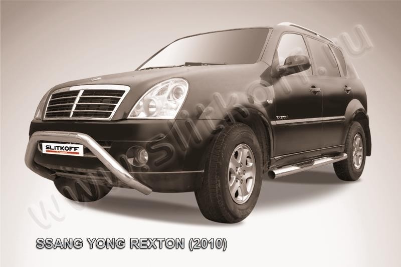 Slitkoff SSR006 кенгурятник d57 широкий "мини" SsangYong Rexton (2010)