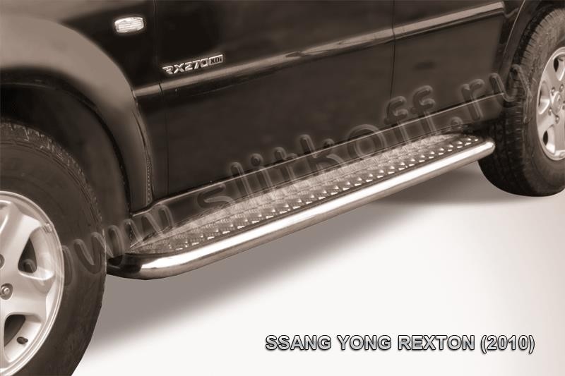 Slitkoff SSR010 защита порогов d57 с листом SsangYong Rexton (2010)