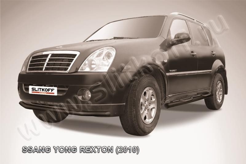 Slitkoff SSR014B защита переднего бампера d57 черная SsangYong Rexton (2010)