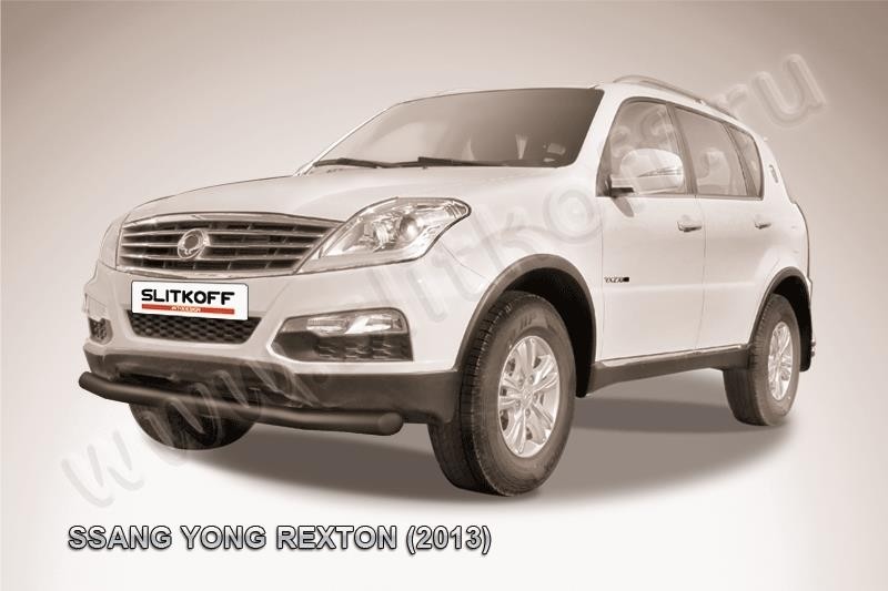 Slitkoff SSRN002B защита переднего бампера d76 черная SsangYong Rexton New (2013)
