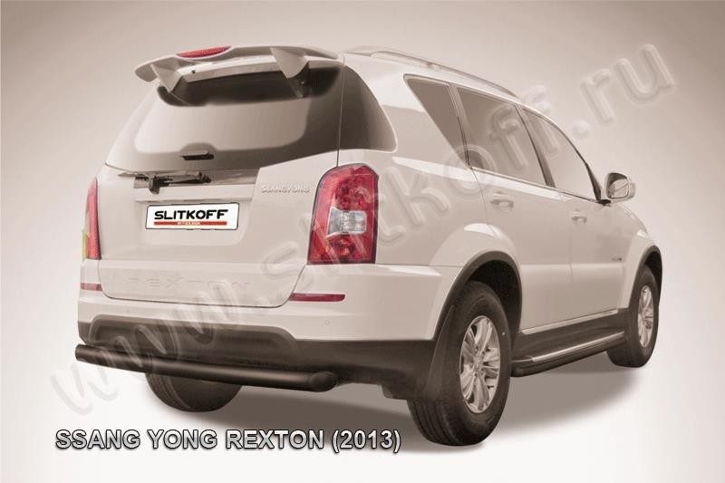 Slitkoff SSRN008B защита заднего бампера d76 радиусная черная SsangYong Rexton New (2013)