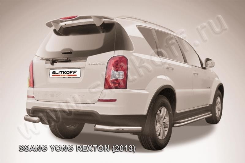 Slitkoff SSRN011 защита заднего бампера уголки d76 SsangYong Rexton New (2013)