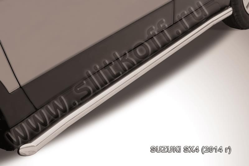 Slitkoff SSX4-14-004 защита порогов d57 с гибами Suzuki SX-4 (2014)