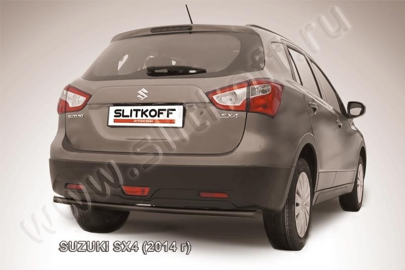 Slitkoff SSX4-14-009B защита заднего бампера d42 черная Suzuki SX-4 (2014)