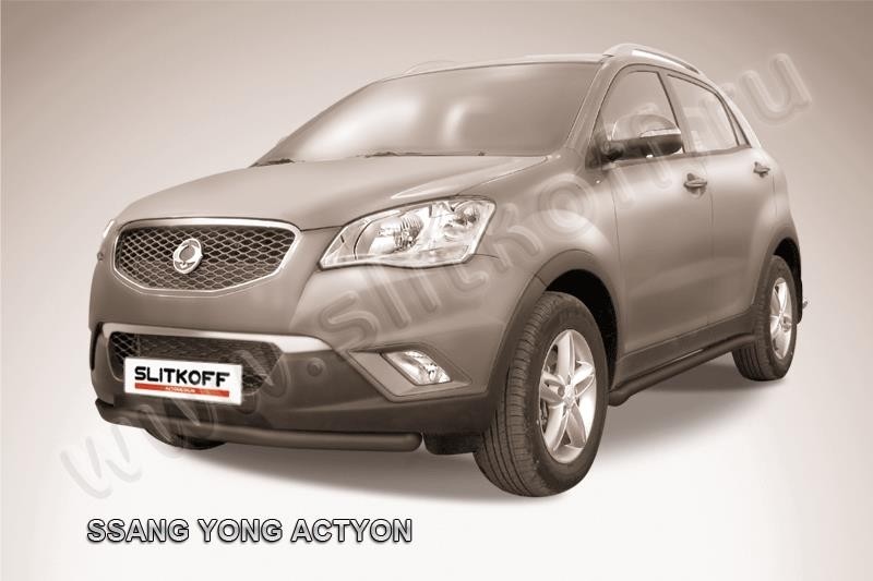 Slitkoff SYA004B защита переднего бампера d57 черная SsangYong Actyon (2011)