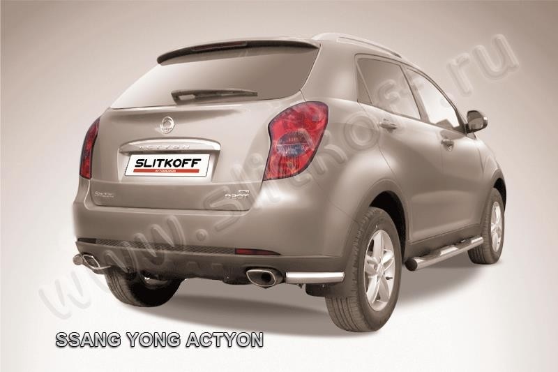 Slitkoff SYA012 защита заднего бампера уголки d57 SsangYong Actyon (2011)
