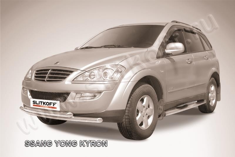 Slitkoff SYK009 защита переднего бампера d57+ d57 двойная SsangYong Kyron
