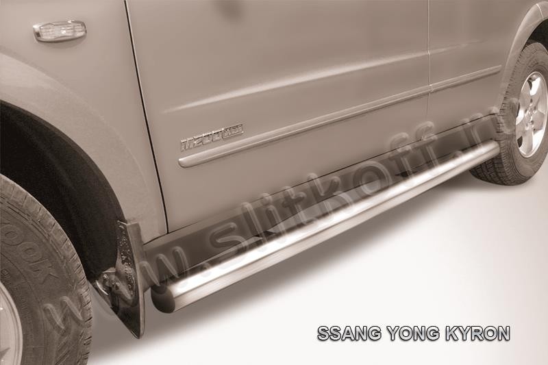 Slitkoff SYK013 защита порогов d76 труба SsangYong Kyron