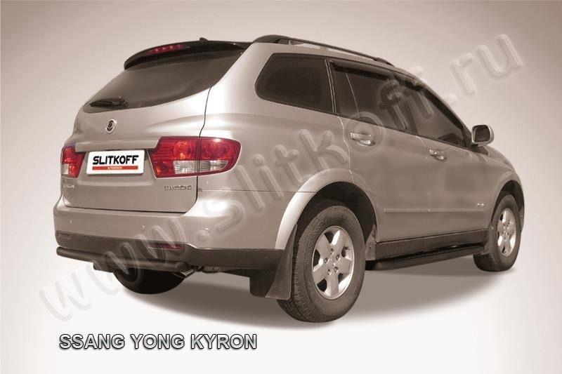 Slitkoff SYK015B защита заднего бампера d57 черная SsangYong Kyron