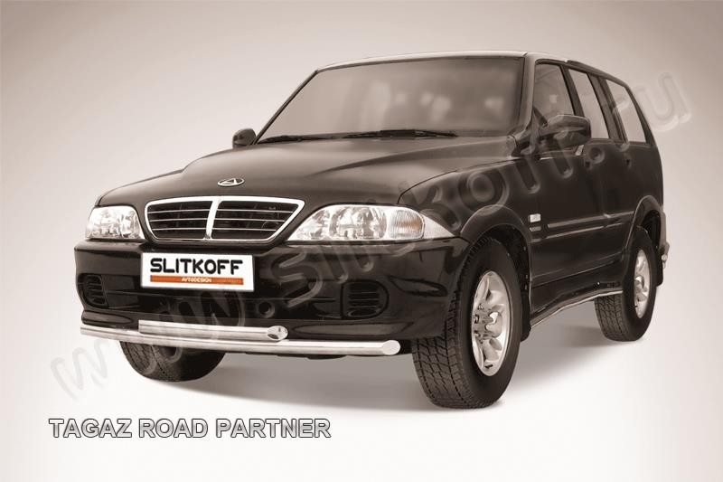 Slitkoff TARP005 защита переднего бампера d57+ d57 двойная ТагАЗ Road Partner