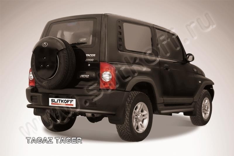 Slitkoff TAT016B защита заднего бампера d57 черная ТагАЗ Tager