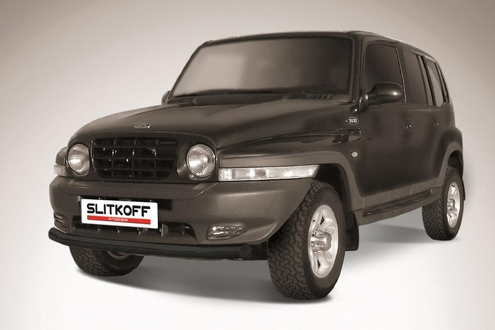 Slitkoff TAT5d010B защита переднего бампера d76 черная ТагАЗ Tager 5 двер.