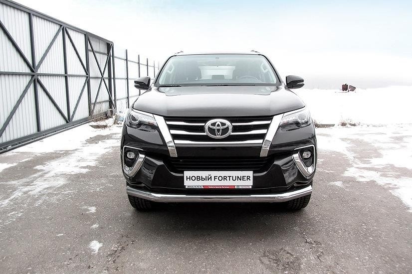Slitkoff TFOR-001 защита переднего бампера d76 Toyota Fortuner (2017)