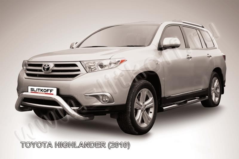Slitkoff THI001 кенгурятник d76 низкий "мини" Toyota Highlander (2010)