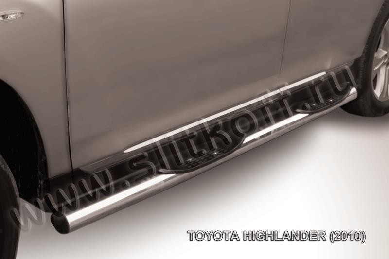 Slitkoff THI008 защита порогов d76 с проступями Toyota Highlander (2010)