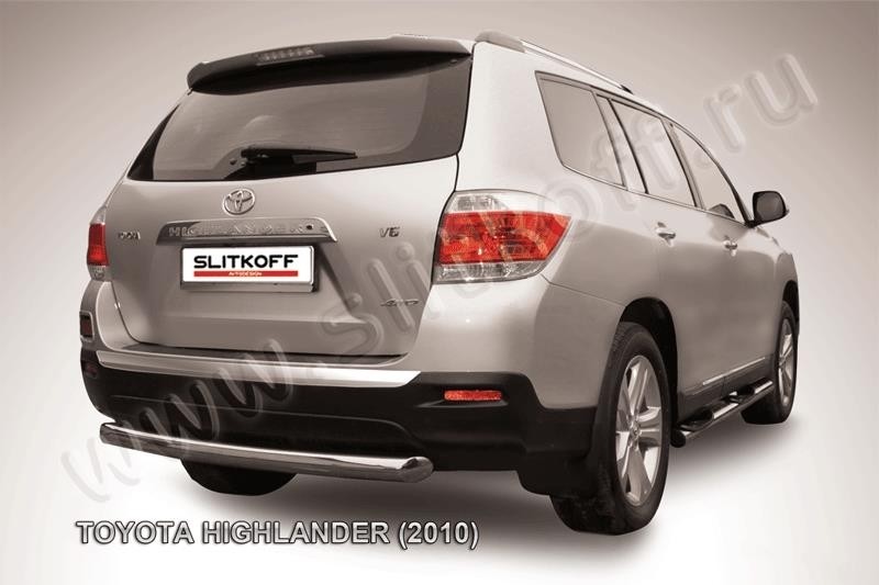 Slitkoff THI012 защита заднего бампера d76 радиусная Toyota Highlander (2010)