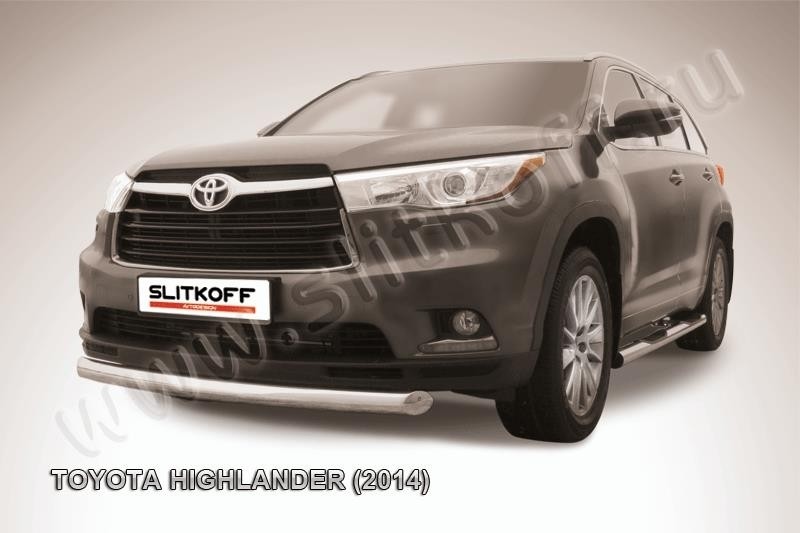 Slitkoff THI14-001 защита переднего бампера d76 радиусная Toyota Highlander (2014)