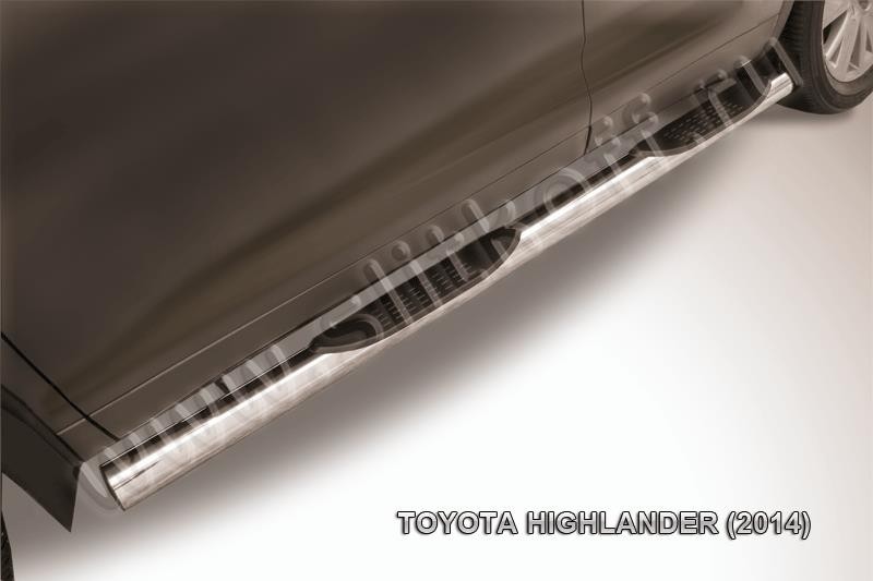 Slitkoff THI14-008 защита порогов d76 с проступями Toyota Highlander (2014)