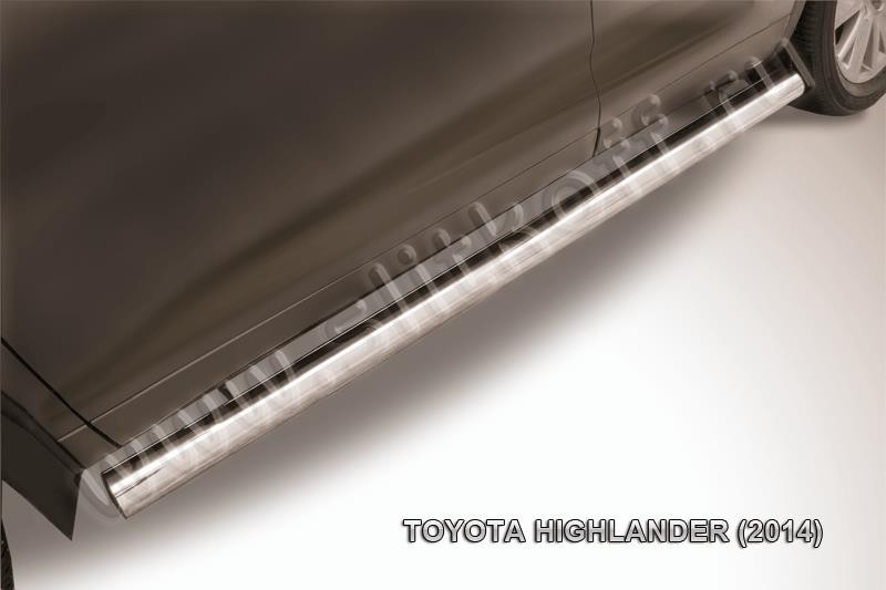 Slitkoff THI14-009 защита порогов d76 труба Toyota Highlander (2014)