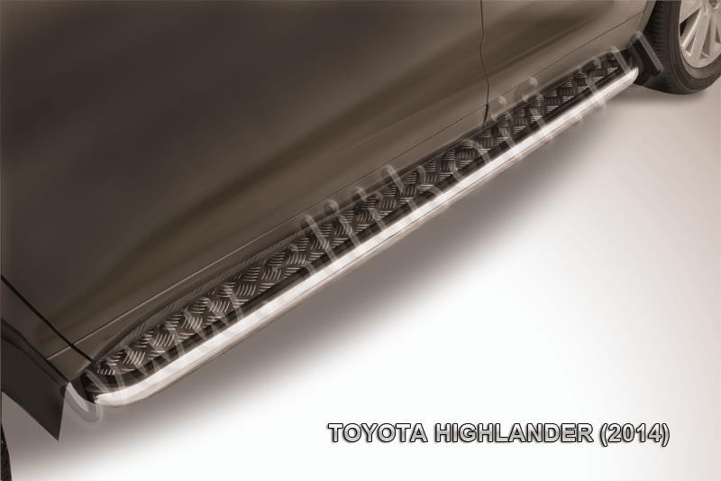 Slitkoff THI14-010 защита порогов d57 с листом усиленная Toyota Highlander (2014)