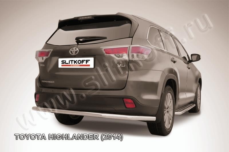 Slitkoff THI14-015 защита заднего бампера d57 длинная Toyota Highlander (2014)