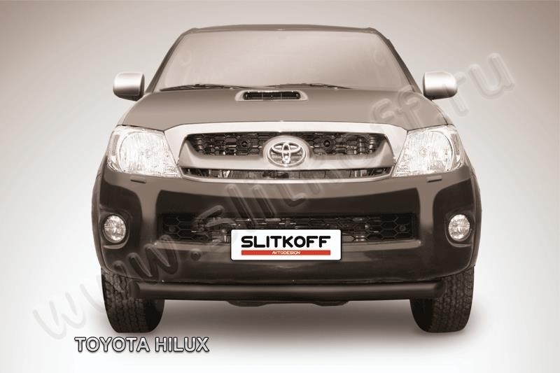 Slitkoff THL007B защита переднего бампера d76 радиусная черная Toyota Hilux (2011)
