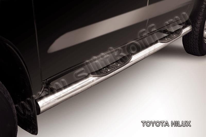 Slitkoff THL009 защита порогов d76 с проступями Toyota Hilux (2011)