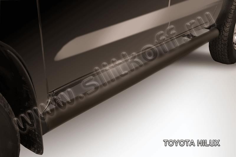 Slitkoff THL010B защита порогов d76 труба черная Toyota Hilux (2011)