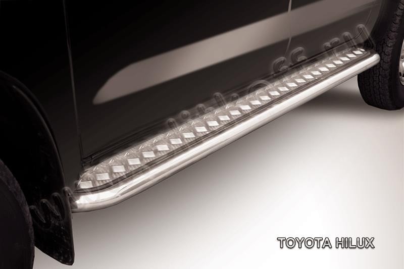 Slitkoff THL11-005 защита порогов d57 с листом усиленная Toyota Hilux (2011) рестайлинг