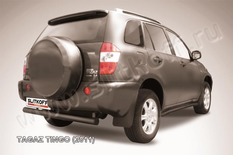 Slitkoff TIN008B защита заднего бампера d76 черная ТагАЗ Tingo (2011)