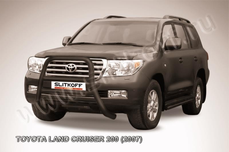 Slitkoff TLC2-002B кенгурятник d76 высокий черный Toyota Land Cruiser 200 (2007)