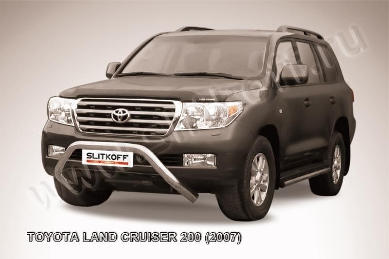 Slitkoff TLC2-006 кенгурятник d76 низкий широкий "мини" Toyota Land Cruiser 200 (2007)