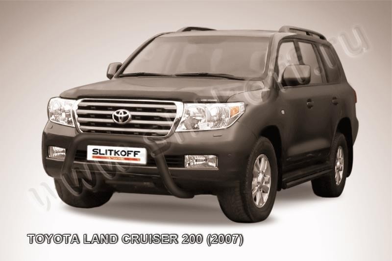 Slitkoff TLC2-009B кенгурятник d76 низкий "мини" черный Toyota Land Cruiser 200 (2007)