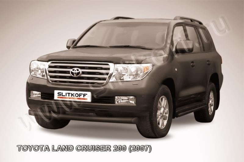 Slitkoff TLC2-010B защита переднего бампера d76 черная Toyota Land Cruiser 200 (2007)