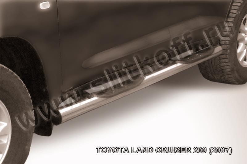 Slitkoff TLC2-015 защита порогов d76 с проступями Toyota Land Cruiser 200 (2007)