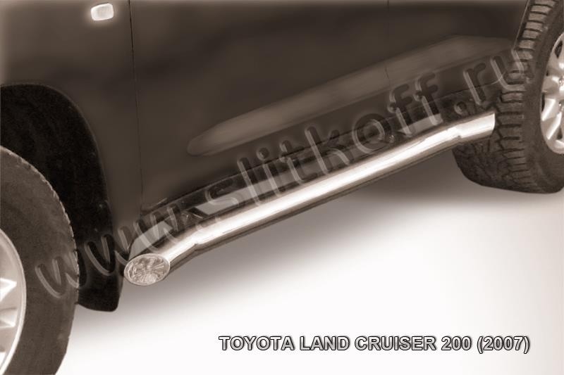Slitkoff TLC2-016 защита порогов d76 с гибами Toyota Land Cruiser 200 (2007)