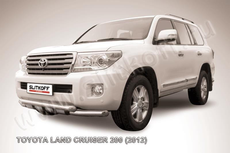 Slitkoff TLC2-12-001 защита переднего бампера d76+ d76 двойная с защитой картера Toyota Land Cruiser 200 (2012)