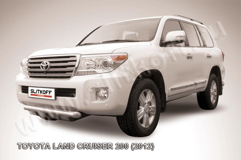 Slitkoff TLC2-12-002 защита переднего бампера d76 с защитой картера короткая Toyota Land Cruiser 200 (2012)