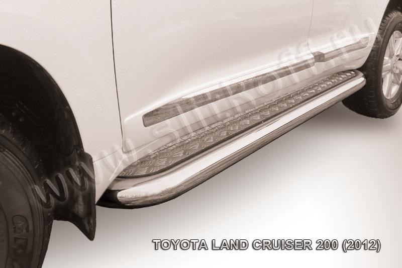 Slitkoff TLC2-12-015 защита порогов d76 с листом Toyota Land Cruiser 200 (2012)
