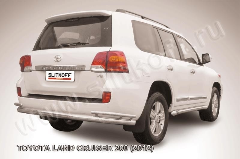 Slitkoff TLC2-12-018 защита заднего бампера d76+ d42 двойная Toyota Land Cruiser 200 (2012)