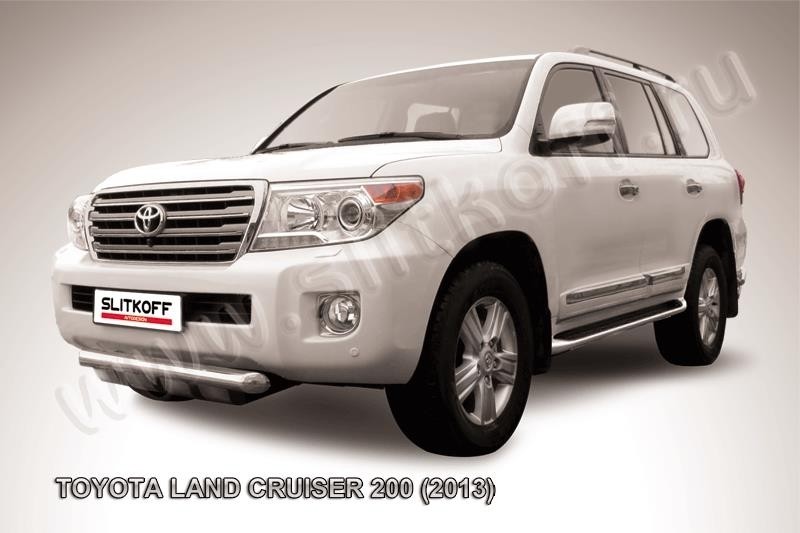 Slitkoff TLC2-13-002 защита переднего бампера d76 с защитой картера короткая Toyota Land Cruiser 200 (2013)