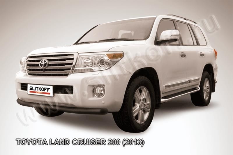 Slitkoff TLC2-13-005B защита переднего бампера d76 черная Toyota Land Cruiser 200 (2013)