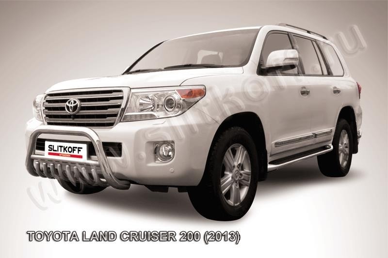 Slitkoff TLC2-13-010 кенгурятник d76 низкий с защитой картера Toyota Land Cruiser 200 (2013)