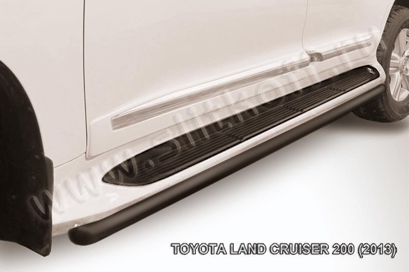 Slitkoff TLC2-13-013B защита штатного порога d57 черная Toyota Land Cruiser 200 (2013)